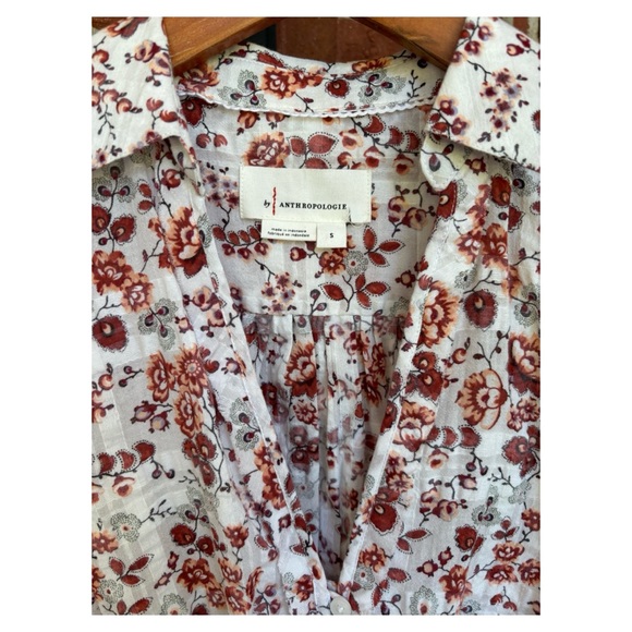 NWOT Anthropologie Smocked Buttondown Blouse  Size Small - Picture 9 of 16